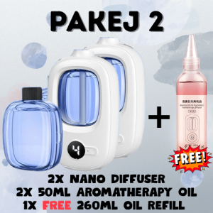 Pakej 2 - Nano Diffuser 2 Set + FREE Refill